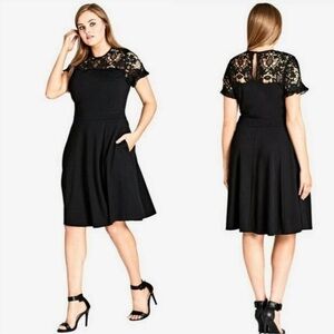 Elegant Black Lace Dress